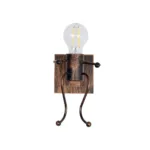 GloboStar® LITTLE MAN 01592 Μοντέρνο Επιτοίχιο Φωτιστικό Απλίκα Μονόφωτο 1 x E27 IP20 Χάλκινο Μέταλλο - Μ12 x Π19 x Υ17cm - Image 4