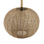 GloboStar® MANDALA 01593 Vintage Κρεμαστό Φωτιστικό Μπάλα Μονόφωτο 1 x E27 IP20 Μπεζ Σχοινί - Μ60 x Π60 x Υ45cm - Image 3