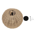 GloboStar® MANDALA 01593 Vintage Κρεμαστό Φωτιστικό Μπάλα Μονόφωτο 1 x E27 IP20 Μπεζ Σχοινί - Μ60 x Π60 x Υ45cm - Image 7