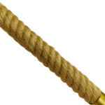GloboStar® LUXOR 01598 Vintage Κρεμαστό Φωτιστικό Ανάρτηση Τρίφωτο 3 x E14 IP20 Χρυσό Μέταλλο με Μπεζ Σχοινί - Μ75 x Π13 x Y18cm - Image 7