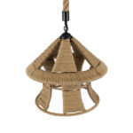 GloboStar® SOLITARIO 01606 Boho Κρεμαστό Φωτιστικό Φιγούρα Μονόφωτο 1 x E27 IP20 Μπεζ Σχοινί -Μ36 x Π36 x Y30cm - Image 6