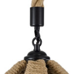 GloboStar® SOLITARIO 01606 Boho Κρεμαστό Φωτιστικό Φιγούρα Μονόφωτο 1 x E27 IP20 Μπεζ Σχοινί -Μ36 x Π36 x Y30cm - Image 8