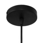 GloboStar® KAIRI 01618 Μοντέρνο Κρεμαστό Φωτιστικό Πλέγμα Μονόφωτο 1 x E27 IP20 Μαύρο Μέταλλο με Λευκό Ύφασμα - Μ38 x Π38 x Υ39cm - Image 6