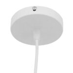 GloboStar® KAIRI 01619 Μοντέρνο Κρεμαστό Φωτιστικό Πλέγμα Μονόφωτο 1 x E27 IP20 Λευκό Μέταλλο με Λευκό Ύφασμα - Μ38 x Π38 x Υ39cm - Image 6