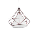 GLOBOSTAR® KAIRI 01623 Μοντέρνο Κρεμαστό Φωτιστικό Οροφής με Ντουί 1 x E27 AC 220-240V IP20 - Χάλκινο & Λευκό - Μ38 x Π38 x Y38cm - Image 5