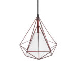 GLOBOSTAR® KAIRI 01623 Μοντέρνο Κρεμαστό Φωτιστικό Οροφής με Ντουί 1 x E27 AC 220-240V IP20 - Χάλκινο & Λευκό - Μ38 x Π38 x Y38cm - Image 6