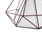 GLOBOSTAR® KAIRI 01623 Μοντέρνο Κρεμαστό Φωτιστικό Οροφής με Ντουί 1 x E27 AC 220-240V IP20 - Χάλκινο & Λευκό - Μ38 x Π38 x Y38cm - Image 7