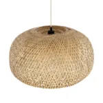 GloboStar® SAN TROPEZ 01627 Boho Κρεμαστό Φωτιστικό Πλέγμα Μονόφωτο 1 x E27 IP20 Μπεζ Ξύλο - Μ60 x Π60 x Υ29cm - Image 5