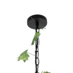GloboStar® NEST 01640 Vintage Κρεμαστό Φωτιστικό Φιγούρα Μονόφωτο 1 x E27 IP20 Μαύρο Μέταλλο με Πράσινο Πλαστικό - Μ48 x Π38 x Y40cm - Image 10