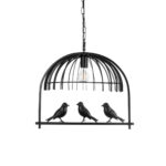 GloboStar® NEST 01640 Vintage Κρεμαστό Φωτιστικό Φιγούρα Μονόφωτο 1 x E27 IP20 Μαύρο Μέταλλο με Πράσινο Πλαστικό - Μ48 x Π38 x Y40cm - Image 8