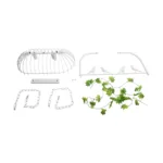 GloboStar® NEST 01644 Vintage Κρεμαστό Φωτιστικό Φιγούρα Δίφωτο 2 x E27 IP20 Λευκό Μέταλλο με Πράσινο Πλαστικό - Μ73.6 x Π37.5 x Y38cm - Image 11