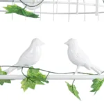 GloboStar® NEST 01644 Vintage Κρεμαστό Φωτιστικό Φιγούρα Δίφωτο 2 x E27 IP20 Λευκό Μέταλλο με Πράσινο Πλαστικό - Μ73.6 x Π37.5 x Y38cm - Image 8