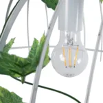 GloboStar® NEST 01644 Vintage Κρεμαστό Φωτιστικό Φιγούρα Δίφωτο 2 x E27 IP20 Λευκό Μέταλλο με Πράσινο Πλαστικό - Μ73.6 x Π37.5 x Y38cm - Image 9