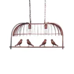 GloboStar® NEST 01645 Vintage Κρεμαστό Φωτιστικό Φιγούρα Δίφωτο 2 x E27 IP20 Χάλκινο Μέταλλο με Πράσινο Πλαστικό - Μ73.6 x Π37.5 x Y38.5cm - Image 11
