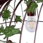 GloboStar® NEST 01645 Vintage Κρεμαστό Φωτιστικό Φιγούρα Δίφωτο 2 x E27 IP20 Χάλκινο Μέταλλο με Πράσινο Πλαστικό - Μ73.6 x Π37.5 x Y38.5cm - Image 9