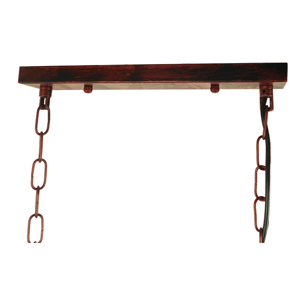 GloboStar® NEST 01648 Vintage Κρεμαστό Φωτιστικό Φιγούρα Τρίφωτο 3 x E27 IP20 Χάλκινο Μέταλλο με Πράσινο Πλαστικό - Μ85.5 x Π37.5 x Y38cm - Image 9