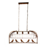 GloboStar® NEST 01648 Vintage Κρεμαστό Φωτιστικό Φιγούρα Τρίφωτο 3 x E27 IP20 Χάλκινο Μέταλλο με Πράσινο Πλαστικό - Μ85.5 x Π37.5 x Y38cm - Image 7