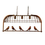 GloboStar® NEST 01648 Vintage Κρεμαστό Φωτιστικό Φιγούρα Τρίφωτο 3 x E27 IP20 Χάλκινο Μέταλλο με Πράσινο Πλαστικό - Μ85.5 x Π37.5 x Y38cm - Image 8