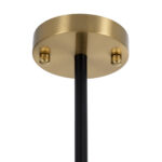 GloboStar® STARDUST 01649 Vintage Φωτιστικό Οροφής Πλέγμα Πολύφωτο 8 x E27 IP20 Μαύρο & Χρυσό Μέταλλο με Λευκό Γυαλί - Μ75 x Π75 x Υ100cm - Image 10