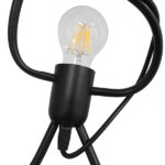 GloboStar® LITTLE MAN 01652 Μοντέρνο Κρεμαστό Φωτιστικό Φιγούρα Μονόφωτο 1 x E27 IP20 Μαύρο Μέταλλο - Μ20 x Π20 x Υ40cm - Image 2