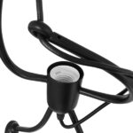 GloboStar® LITTLE MAN 01652 Μοντέρνο Κρεμαστό Φωτιστικό Φιγούρα Μονόφωτο 1 x E27 IP20 Μαύρο Μέταλλο - Μ20 x Π20 x Υ40cm - Image 3