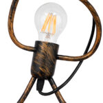 GloboStar® LITTLE MAN 01653 Μοντέρνο Κρεμαστό Φωτιστικό Φιγούρα Μονόφωτο 1 x E27 IP20 Χάλκινο Μέταλλο - Μ20 x Π20 x Υ40cm - Image 2