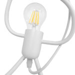 GloboStar® LITTLE MAN 01654 Μοντέρνο Κρεμαστό Φωτιστικό Φιγούρα Τρίφωτο 3 x E27 IP20 Λευκό Μέταλλο - Μ45 x Π45 x Υ40cm - Image 2