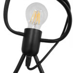 GloboStar® FIGURE 10001655 Παιδικό Κρεμαστό Φωτιστικό Φιγούρα Τρίφωτο 3 x E27 IP20 Μαύρο Μέταλλο - Μ45 x Π45 x Υ40cm - Image 2