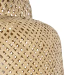 GloboStar® MALDIVES 01657 Boho Κρεμαστό Φωτιστικό Πλέγμα Μονόφωτο 1 x E27 IP20 Μπεζ Ξύλο - Μ56 x Π56 x Υ54cm - Image 6