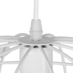 GloboStar® EARTH 01664 Vintage Κρεμαστό Φωτιστικό Φιγούρα Μονόφωτο 1 x E27 IP20 Λευκό Μέταλλο - Μ40 x Π40 x Y40cm - Image 5