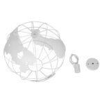 GloboStar® EARTH 01664 Vintage Κρεμαστό Φωτιστικό Φιγούρα Μονόφωτο 1 x E27 IP20 Λευκό Μέταλλο - Μ40 x Π40 x Y40cm - Image 7