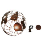 GloboStar® EARTH 01665 Vintage Κρεμαστό Φωτιστικό Φιγούρα Μονόφωτο 1 x E27 IP20 Χάλκινο Μέταλλο - Μ40 x Π40 x Y40cm - Image 6