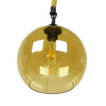 GloboStar® LENHAM 01668 Μοντέρνο Κρεμαστό Φωτιστικό Μπάλα Μονόφωτο 1 x E27 IP20 Μπεζ Σχοινί με Μελί Γυαλί - Μ25 x Π25 x Y25cm - Image 3
