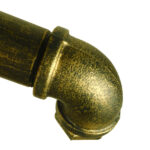 GloboStar® CANAL 01669 Vintage Κρεμαστό Φωτιστικό Ράγα Πολύφωτο 5 x E27 IP20 Μπρούτζινο Μέταλλο - Μ92 x Π5 x Y8cm - Image 5