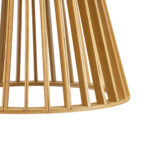 GloboStar® SCANDINAVIA 01700 Boho Κρεμαστό Φωτιστικό Πλέγμα Μονόφωτο 1 x E27 IP20 Μπεζ Ξύλο - Μ25 x Π25 x Y45cm - Image 8