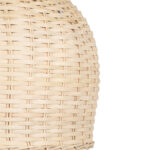 GloboStar® BERMUDA 01708 Boho Κρεμαστό Φωτιστικό Καμπάνα Μονόφωτο 1 x E27 IP20 Μπεζ Ξύλο - Μ31 x Π31 x Y22cm - Image 7