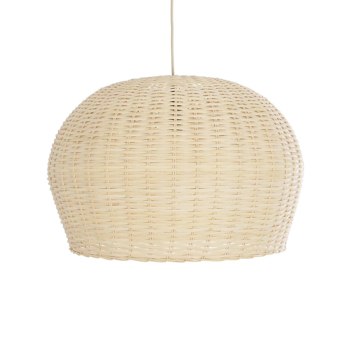 GloboStar® BERMUDA 01709 Boho Κρεμαστό Φωτιστικό Καμπάνα Μονόφωτο 1 x E27 IP20 Μπεζ Ξύλο - Μ50 x Π50 x Y34cm - Image 3