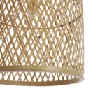 GloboStar® CALERO 01710 Boho Μοντέρνο Κρεμαστό Πλέγμα Μονόφωτο 1 x E27 IP20 Μπεζ Ξύλο - Μ25 x Π25 x Υ50cm - Image 6