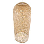 GloboStar® CALERO 01712 Boho Κρεμαστό Φωτιστικό Πλέγμα Μονόφωτο 1 x E27 IP20 Μπεζ Ξύλο - Μ40 x Π40 x Υ90cm - Image 6