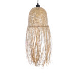 GloboStar® MANILA 01713 Boho Κρεμαστό Φωτιστικό Πλέγμα Μονόφωτο 1 x E27 IP20 Μπεζ Ξύλο - Μ25 x Π25 x Υ60cm - Image 4