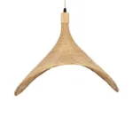 GloboStar® CUBA 01721 Boho Κρεμαστό Φωτιστικό Ανάρτηση Μονόφωτο 1 x E27 IP20 Μπεζ Ξύλο - Μ63 x Π63 x Υ32cm - Image 7