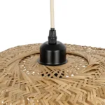 GloboStar® CARIBBEAN 01723 Boho Κρεμαστό Φωτιστικό Ανάρτηση Μονόφωτο 1 x E27 IP20 Μπεζ Ξύλο - Μ45 x Π45 x Υ24cm - Image 6