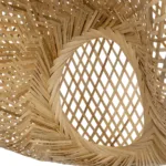 GloboStar® CARIBBEAN 01723 Boho Κρεμαστό Φωτιστικό Ανάρτηση Μονόφωτο 1 x E27 IP20 Μπεζ Ξύλο - Μ45 x Π45 x Υ24cm - Image 7