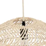 GloboStar® COMORES 01728 Boho Κρεμαστό Φωτιστικό Πλέγμα Μονόφωτο 1 x E27 IP20 Μπεζ Ξύλο - Μ60 x Π60 x Y29cm - Image 6