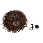 GloboStar® MINORCA 01734 Boho Κρεμαστό Φωτιστικό Ανάρτηση Μονόφωτο 1 x E27 IP20 Καφέ Ξύλο - Μ60 x Π60 x Y35cm - Image 10