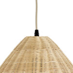 GloboStar® AQUATIC 01742 Boho Κρεμαστό Φωτιστικό Καμπάνα Μονόφωτο 1 x E27 IP20 Μπεζ Ξύλο - Μ40 x Π40 x Υ36cm - Image 7