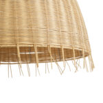 GloboStar® AQUATIC 01743 Boho Κρεμαστό Φωτιστικό Καμπάνα Μονόφωτο 1 x E27 IP20 Μπεζ Ξύλο - Μ60 x Π60 x Υ60cm - Image 8