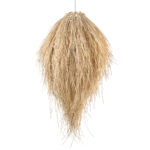 GloboStar® ARCHIPELAGO 01747 Boho Κρεμαστό Φωτιστικό Πλέγμα Μονόφωτο 1 x E27 IP20 Μπεζ Ξύλο - Μ30 x Π30 x Υ63cm - Image 5