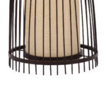 GloboStar® AZORES 01754 Boho Επιδαπέδιο Φωτιστικό Μονόφωτο 1 x E27 IP20 Καφέ & Μπεζ Ξύλο - Μ30 x Π30 x Υ90cm - Image 6