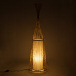 GloboStar® AZORES 01755 Boho Επιδαπέδιο Φωτιστικό Μονόφωτο 1 x E27 IP20 Μπεζ Ξύλο - Μ40 x Π40 x Υ150cm - Image 2